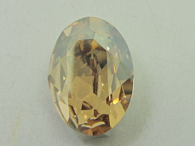 18x13mm OVAL 2pcs. GOLDEN SHADOW POINTED BACK European Rhinestones